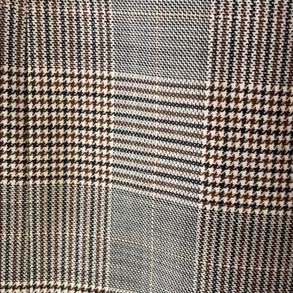 Pink Tartan plaid houndstooth wool tulip skirt - Picture 2 of 4